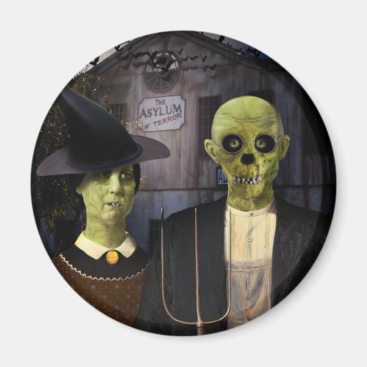 American Gothic Halloween Magneet (Voorkant)