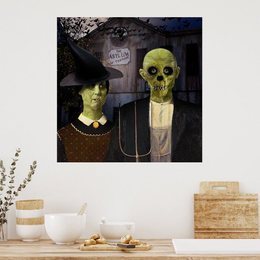 American Gothic Halloween Poster (Keuken)
