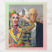 AMERICAN GOTHIC HERBEVEST WIJN ETIKET (Enkel label)