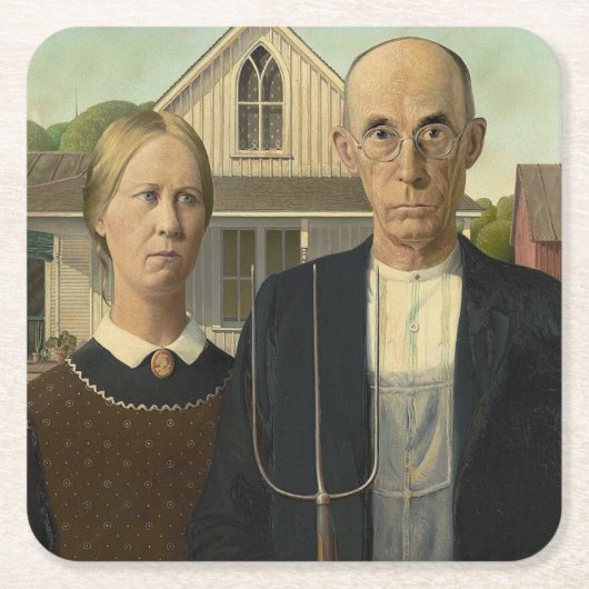 American Gothic Kartonnen Onderzetters (Voorkant)