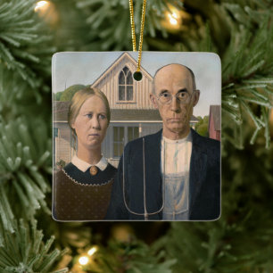 American Gothic: Landelijk leven Arme plattelandsb Keramisch Ornament