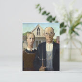 American Gothic Painting by Grant Wood Briefkaart (Staand voorkant)