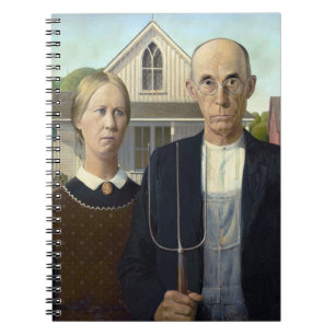 American Gothic Painting by Grant Wood Notitieboek