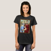 American Gothic Parody MN Paul Bunyan en Babe Blu T-shirt (Voorkant volledig)