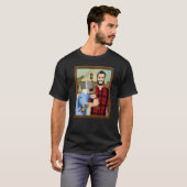 American Gothic Parody MN Paul Bunyan en Babe Blu T-shirt (Voorkant volledig)