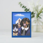 American Gothic Parody Spoof Briefkaart (Staand voorkant)