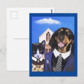 American Gothic Parody Spoof Briefkaart (Voorkant / Achterkant)