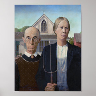 American Gothic - Poster met verkleedtheater