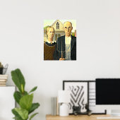 American Gothic, schilderij, Poster (Thuiskantoor)