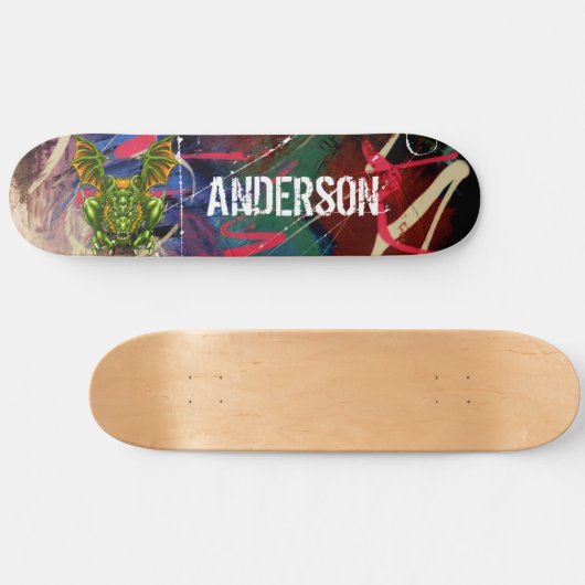 American Graffiti Personalized Dragon skateboard (Horizontaal)