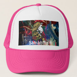 AMERICAN GRAFFITTI WARRIOR Personalized Unicorn Trucker Pet