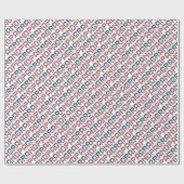 American Grandpa Stars and Stripes Typografie Cadeaupapier (Vlak)