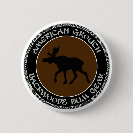 American Grouch Backwood Bum Gear Ronde Button 5,7 Cm (Voorkant)