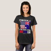 American Grown Australian American uit Australië T-shirt (Voorkant volledig)