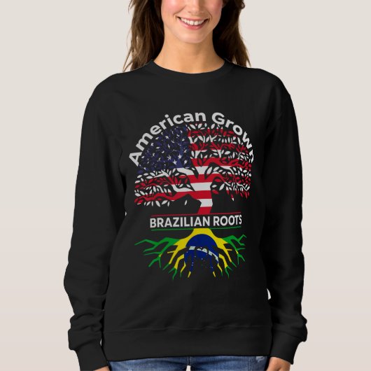 American Grown Brazilian Roots American Brazilian  Trui (Voorkant)