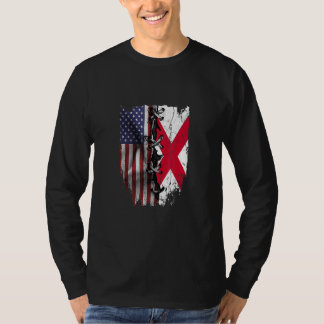 American Grown British Roots USA Northern Flag T-shirt