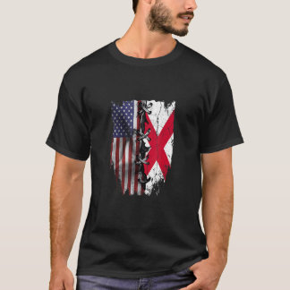 American Grown British Roots USA Northern Flag T-shirt