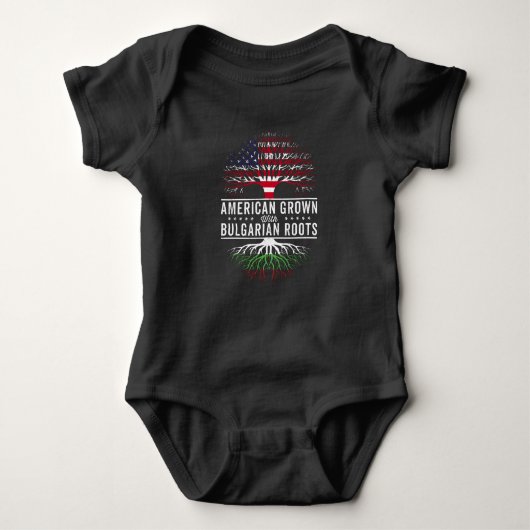 American Grown Bulgarian Roots Flag Romper (Voorkant)