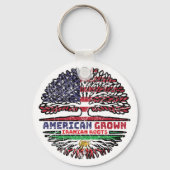 American Grown Iranian Roots – Lion and Sun Sleutelhanger (Achterkant)