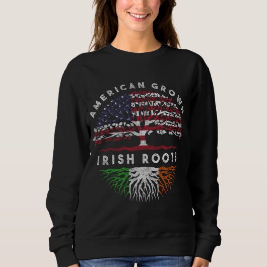 American Grown Irish Roots Ierland Trui (Voorkant)