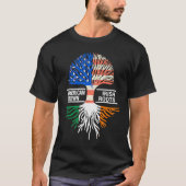 American Grown Irish Roots USA Ireland Flag ST PAT T-shirt (Voorkant)