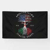 American Grown Italian Roots Italy Flag National Spandoek (Horizontaal)
