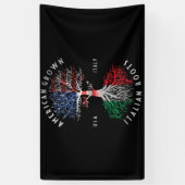 American Grown Italian Roots Italy Flag National Spandoek (Verticaal)