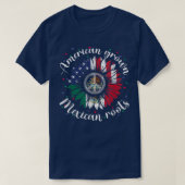 American Grown Meican Roots Cinco de Mayo Sunflowe T-shirt (Design voorkant)