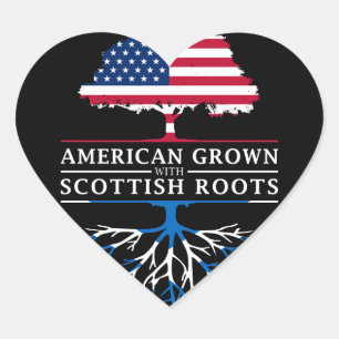 American Grown met Scottish Roots Scotland Hart Sticker
