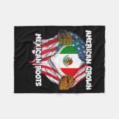 American Grown Mexican Roots Mexico Country Lover  Fleece Deken (Voorkant (Horizontaal))
