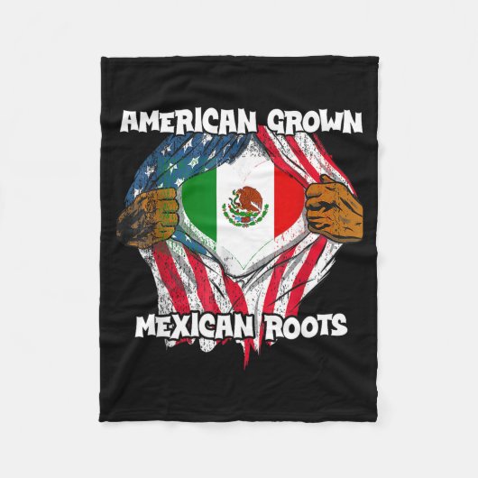 American Grown Mexican Roots Mexico Country Lover  Fleece Deken (Voorkant)
