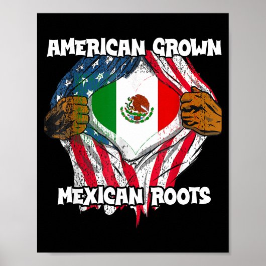American Grown Mexican Roots Mexico Country Lover  Poster (Voorkant)