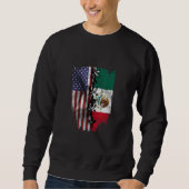 American Grown Mexican Roots USA Mexico Flag Trui (Voorkant)