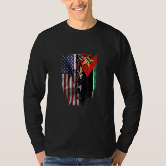 American Grown Mozambican Roots USA Mozambique Fla T-shirt