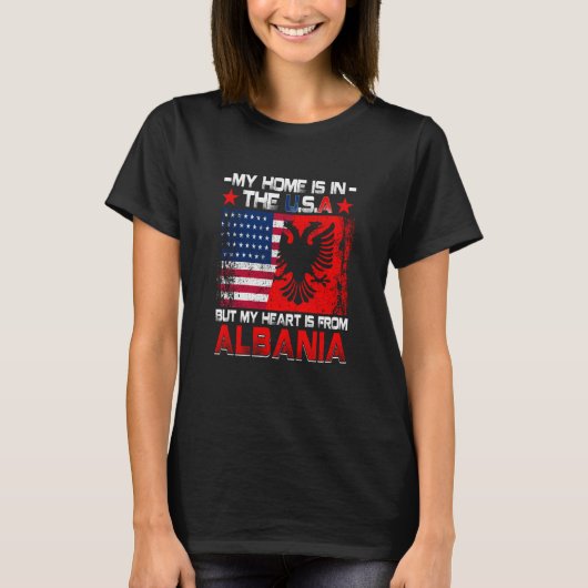 American Grown Patriot Albanian American from Alba T-shirt (Voorkant)