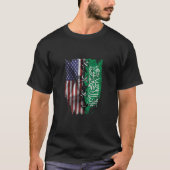 American Grown Saudi Arabian Roots USA Saudi Arabi T-shirt (Voorkant)