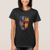 American Grown Sri Lankan Roots USA Sri Lanka Flag T-shirt (Voorkant)