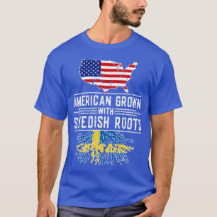American Grown Swedish Roots Pride Zweden T-shirt