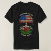 American Grown Welsh Roots Wales Flag T-shirt (Design voorkant)