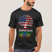 American Grown With African Roots Tree USA Flag Et T-shirt (Voorkant)