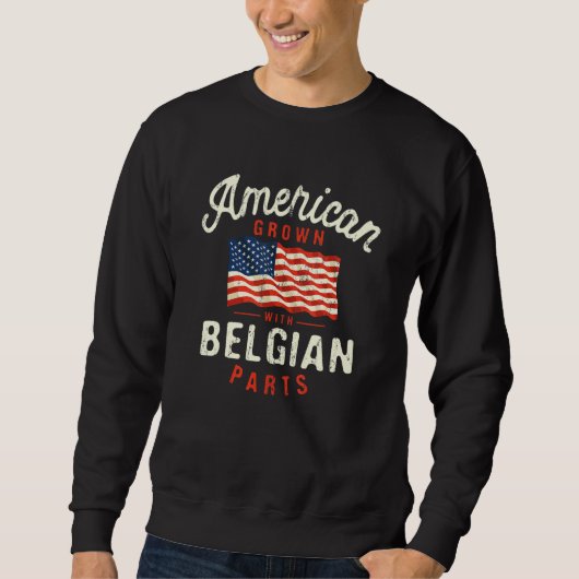 American Grown with Belgian Parts Patriotic Nation Trui (Voorkant)