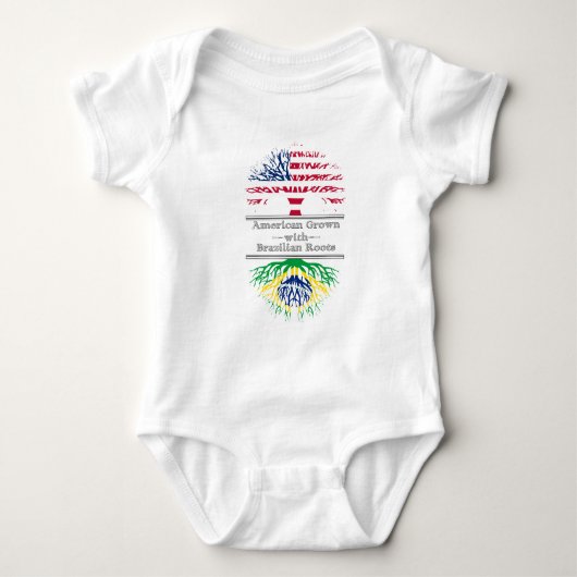 American Grown With Brazilian Roots Great Gift Romper (Voorkant)