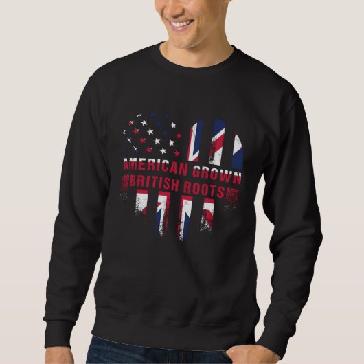 American Grown with British Roots United Kingdom L Trui (Voorkant)