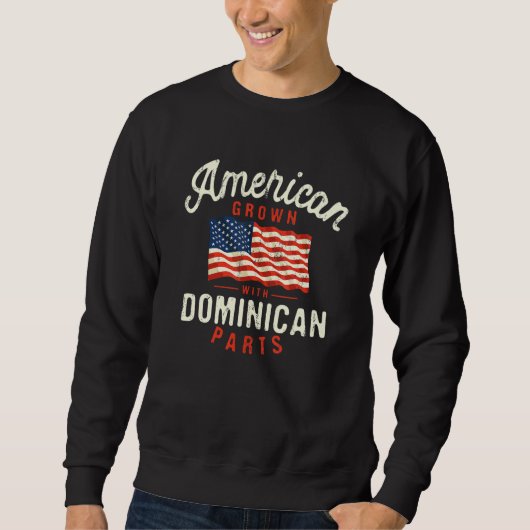 American Grown with Dominican Parts Patriotic Nati Trui (Voorkant)