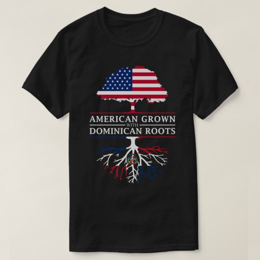 American Grown with Dominican Roots Dominican Rep T-shirt (Design voorkant)
