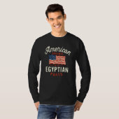 American Grown with Egyptian Parts Patriotic Natio T-shirt (Voorkant volledig)