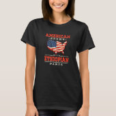American Grown with Ethiopian Parts Patriotic Ethi T-shirt (Voorkant)