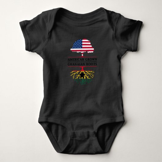 American Grown with Ghanaian    RootsGhana Design Romper (Voorkant)