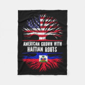 American Grown With Haitian Roots Usa Flag Haiti  Fleece Deken (Voorkant)