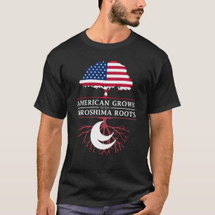 American Grown with Hiroshima    RootsJapan Design T-shirt